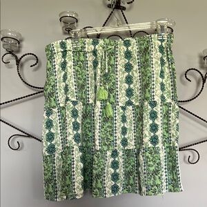 Green Patterned Women's Skirt